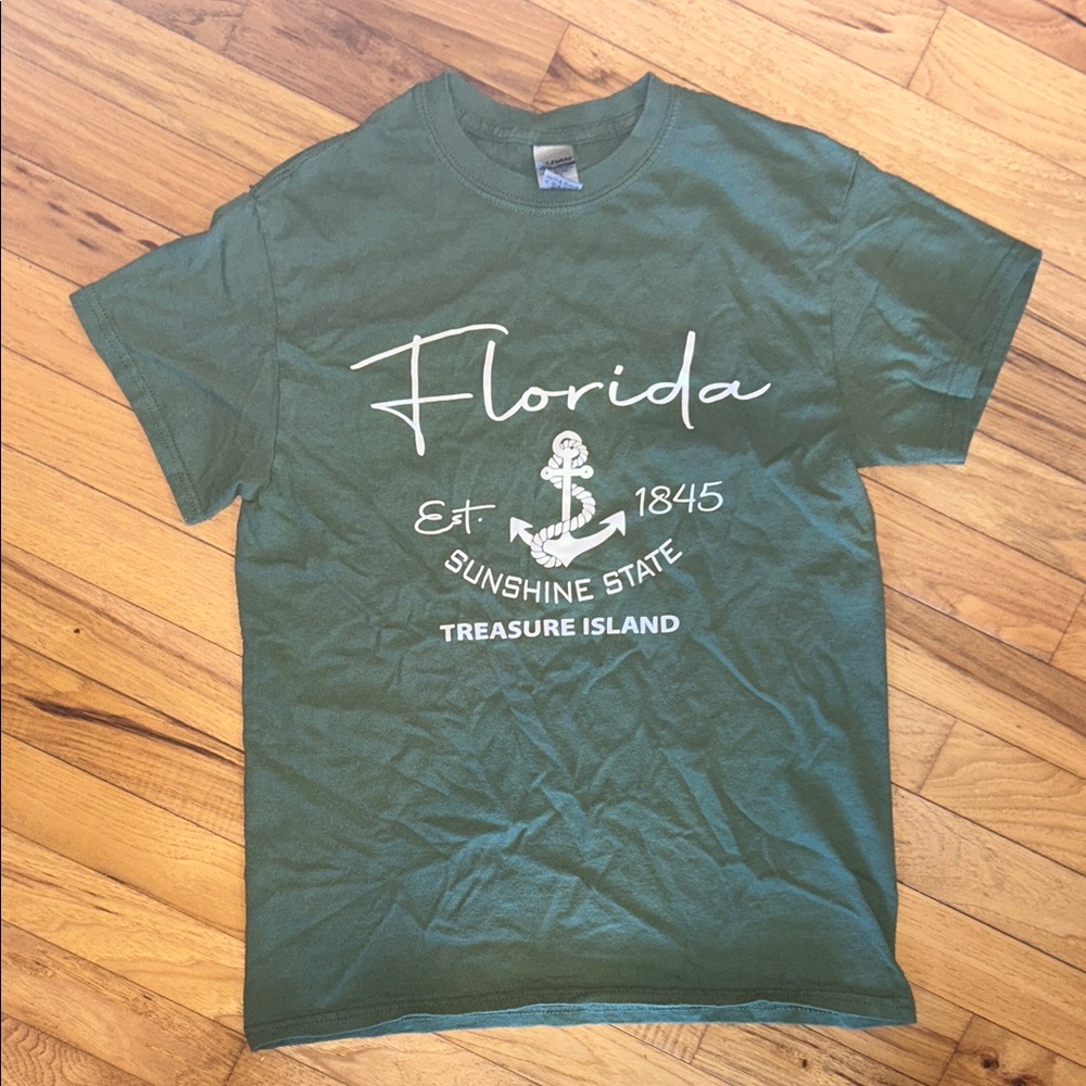 Florida Treasure Island Graphic T-Shirt - Green